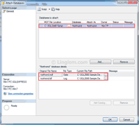 Install Sample Databases - Select Northwind database to attach