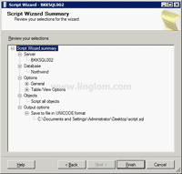Script Wizard Summary