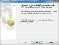 Microsoft SQL Server Management Studio Express Setup