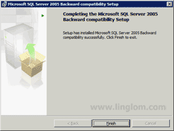 Completing the Microsoft SQL Server 2005 Backward compatibility Setup