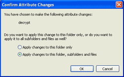 Apply changes to this folder, sub-folders and files