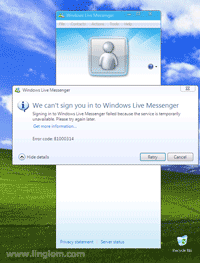 Can't Sign in on Windows Live Messenger