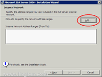 Configure Internal Network Address Ranges