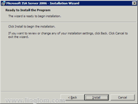 Begin ISA Server 2006 Installation
