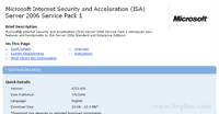 Microsoft Internet Security and Acceleration (ISA) Server 2006 Service Pack 1