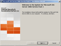 Welcome to the Update for Microsoft ISA Server 2006 Service Pack 1