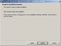 Start Update ISA Server 2006 Service Pack 1