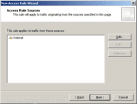 The Internal Network is added as Source