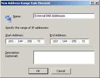 New Address Range Rule Element