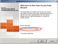 Welcome to the New Access Rule Wizard