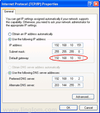 Set Default Gateway