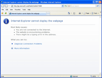 IE Can't Display Web Page