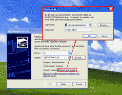 Map Network Drive using different user name