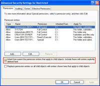 Remove Permissions Inheritance