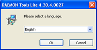Install Daemon Tools Lite - Select a Language