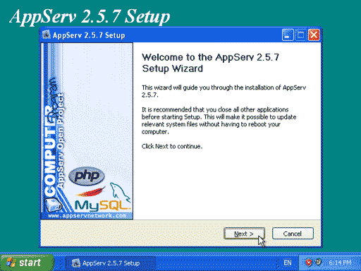 Set up appserv