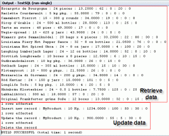 Result from the example source code