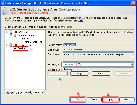 Start SQL Server Browser