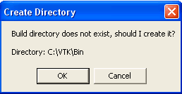 Create new directory confirmation