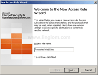 New Access Rule Wizard
