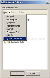 Add New Domain Name Set's Object