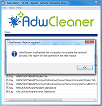 AdwCleaner - Reboot Required