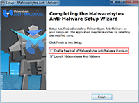 Malwarebytes Anti-Malware Installation - Finished