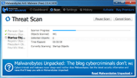 Malwarebytes Anti-Malware - Scanning