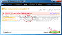 Malwarebytes Anti-Malware - Scanning Result