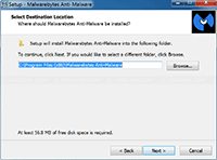 Malwarebytes Anti-Malware Installation - Select Destination Location