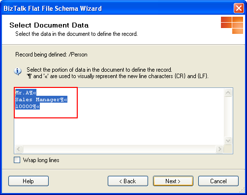 Select Document Data