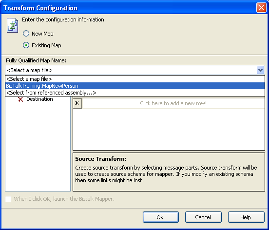 Select existing map file