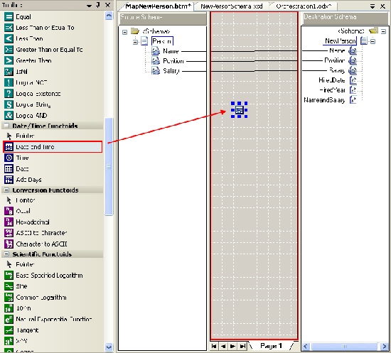 Drag Date/Time Functiod to Map area