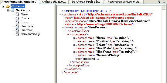 Add elements on the schema