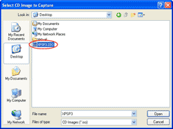 Select ISO Image file