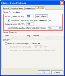 Internet E-Mail Settings - Advanced