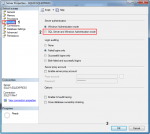 Select SQL Server and Windows Authentication mode