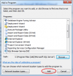 Add SQL Server Browser to Windows Firewall Allowed Lists