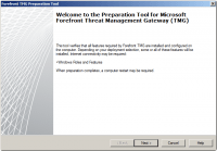 Welcome screen for preparation tool