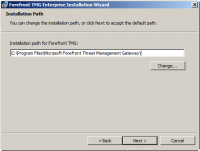 Select Forefront TMG services and Management on Setup Scenarios