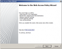 Welcome to the Web Access Policy Wizard