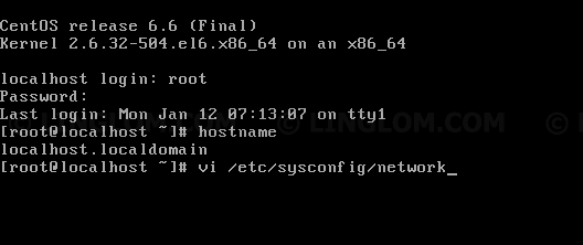 Edit /etc/sysconfig/network on CentOS