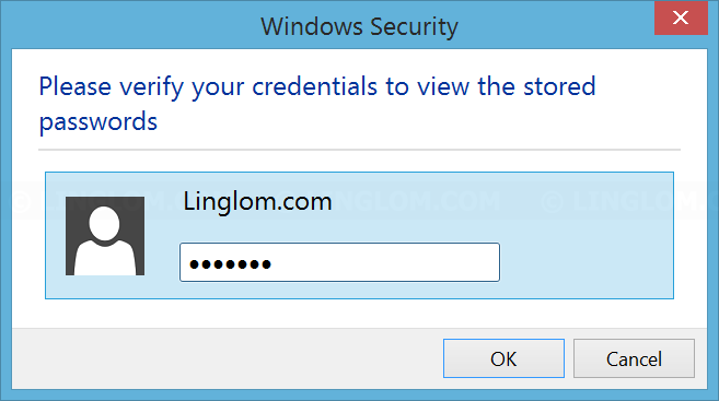 Enter current user account password