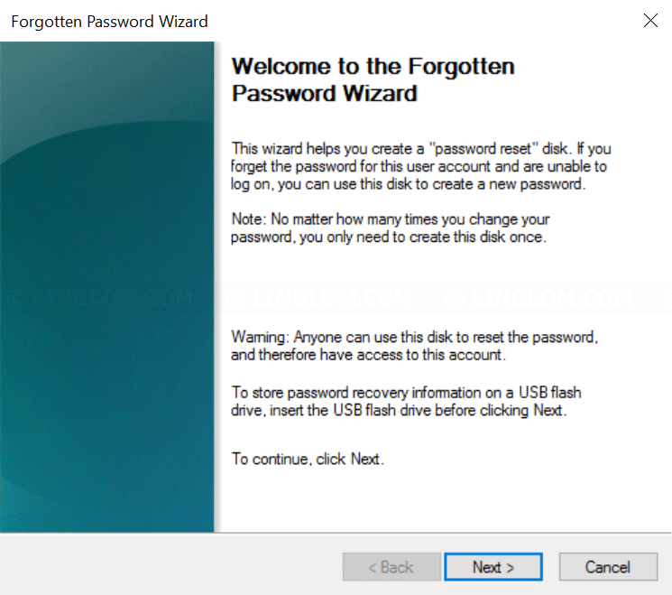Forgotten Password Wizard