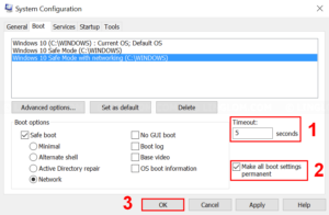 Configure boot menu