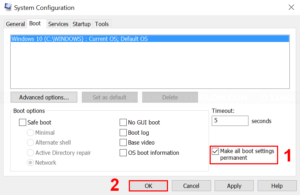 Configure boot menu