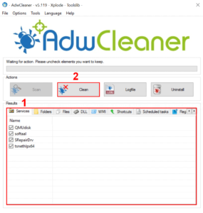 Clean malware with AdwCleaner