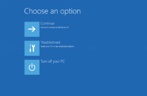 Advanced Startup Options in Windows 10