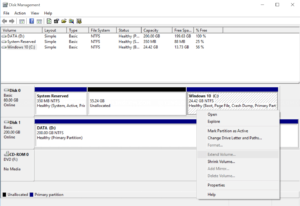 Cannot extend volume on Disk Management