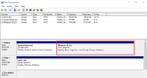 Partition are merged